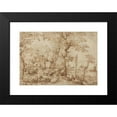 thumbnail image 2 of Pieter Bruegel The Elder 24x18 Black Modern Framed Museum Art Print Titled - Peasants and Cattle Near a Farmhouse (C. 1553-1554), 2 of 5