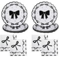 thumbnail image 3 of Party Supplies Set,Bexikou 20 Sets Birthday Party Plates and Napkins for Wedding Bridal Shower Baby Shower Holiday Parties,Black, 3 of 5