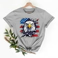 thumbnail image 2 of Summer American Flag Graphic T-Shirts For Women Cotton Breathable Tees Pullover Sweater Blouses Heart Printed Tee Shirts Crew Neck Short Sleeve Tops 2025 Beach Vacation Tunics, 2 of 7