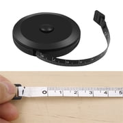 Fmnung Retractable Tape Measure, 60 Inch Soft Plastic Measuring Tape, Dual Sided Metric and Inch, Portable Auto Shrink Small Sewing Ruler for Body, Fabric, Black