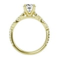 thumbnail image 2 of Unique Moments 2 ct Lab Grown Cushion Diamond Infinity Solitaire Engagement Ring 10K Yellow Gold, 2 of 6