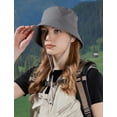 thumbnail image 6 of HonorHut Sun Hats Waterproof Lightweight Bucket Caps Packable Summer Cap with Adjustable Chin Strap Breathable Hiking Fishing Hat Outdoor Protection Gray, 6 of 7