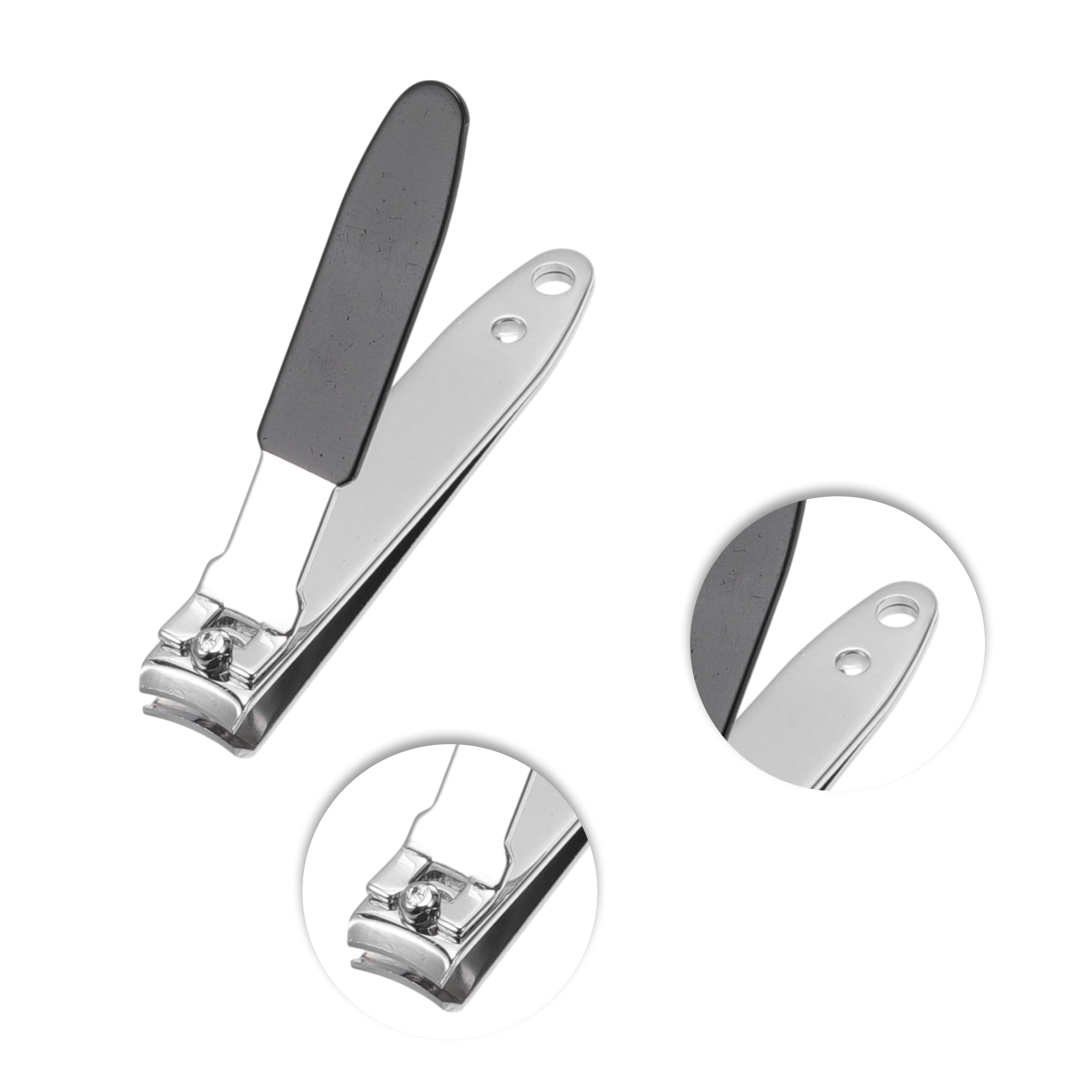 Unique Bargains 9pcs Net Pattern Carbon Steel Nail Clippers Set Black