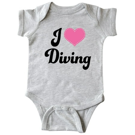 

Inktastic I Love Diving Cute Diver Gift Baby Girl Bodysuit