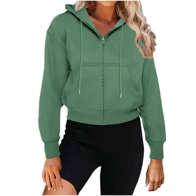 Timegard Demi-Fermeture à Glissière Chandail pour Femmes Manches Longues Courtes Chandails en Molleton Trou Pouce Automne Couleur Unie