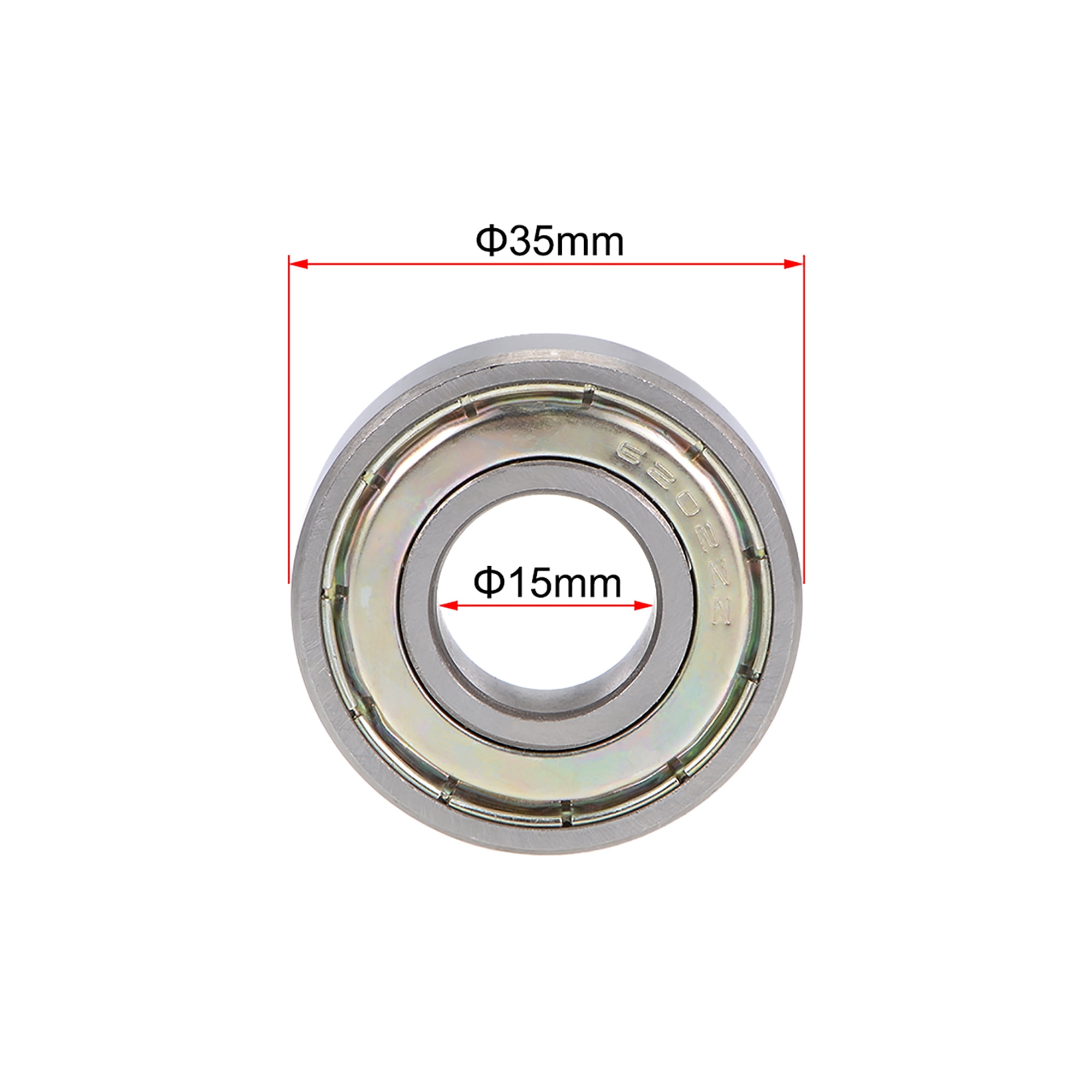 Unique Bargains 10pcs 6202ZZ Deep Groove Ball Bearings Z2 15mmx35mmx11mm Double Shielded Chrome Steel
