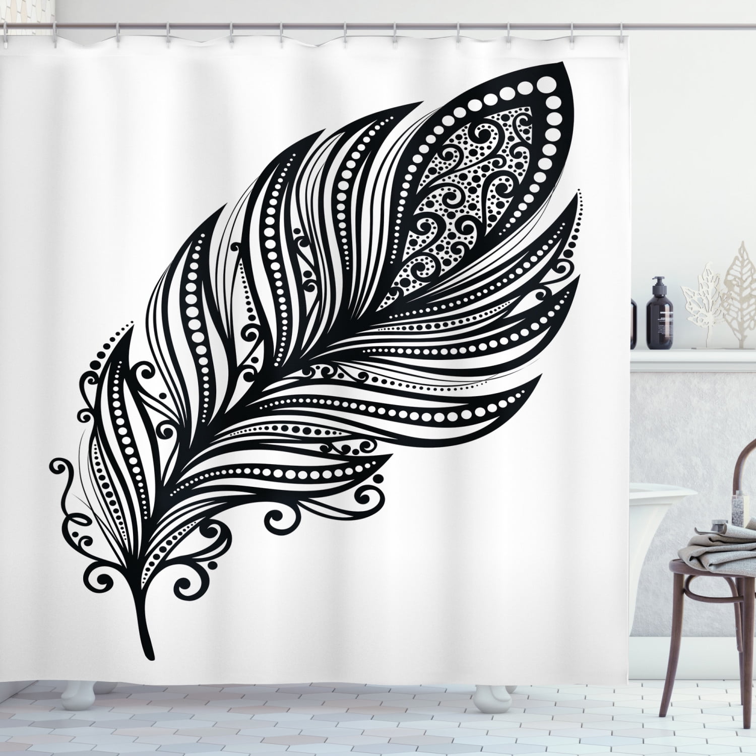 Black And White Shower Curtain Black And White Shower Curtain