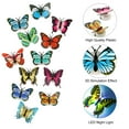 thumbnail image 2 of 12pcs 3D Butterfly Wall Stickers LED Lights, EEEkit Colorful Removable Luminous Decals, 2 of 6
