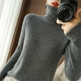 thumbnail image 5 of NMMUED Turtleneck Sweater Women Pullover Sweaters for Women Lightweight Sweaters for Women Knit Sweater for Women Loose Sweaters for Women, Dark Gray XL, 5 of 6