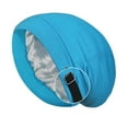 thumbnail image 2 of ZACPNCV Silky Bonnet for Sleeping Extra Large Silky Hair Wrap Satin Lined Hair Bonnet Skull Caps for Curly Hair Blue Free Size, 2 of 4