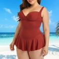 thumbnail image 5 of Cheers US Women One Piece Plus Size Swim Dress Swimsuits with Skirt Women Tummy Control Bathing Suit Swimdress with Shorts, 5 of 7