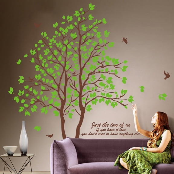 Vinil Decorativo Hogar Oficina Árbol con Pajaros Sala Cuarto Dara Baby Syene VinDe183
