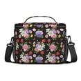 thumbnail image 3 of Lunch Box Pioneer Flower Floral Print Pattern Insulated Lunch Bag for Women Men,Medium Leakproof Lunchbox Cooler Bag Adjustable Strap,10 X 6.7 X 8 Inches, 3 of 6