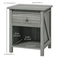 thumbnail image 3 of HOMCOM Table de Chevet avec Tiroir et Étagère pour Chambre Gris, 3 of 10