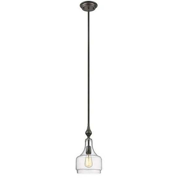 Chloe Lighting CH2S007RB08-DP1 Layla Transitional 1 Light Rubbed Bronze Ceiling Mini Pendant - 8 in.