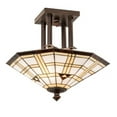thumbnail image 5 of Meyda Tiffany 210967 Tiffany/Mica Two Light Flushmount from Arrowhead collection in Bronze/Dark finish, 20.00 inches, 5 of 7