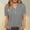 Gray B, variant on LSLJS Cotton Linen Shirts for Women Plus Size V-Neck Quarter Button T-Shirts Casual Trendy Solid Color Tee Tops, S-3XL