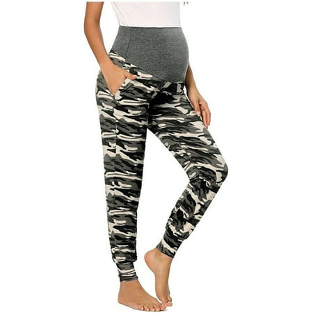 

Cathalem Maternity Sweaters for Women Pants Casual Camouflage Pants Maternity Women s Comfortable Cute Maternity Clothes Women Pants Grey Small