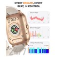 thumbnail image 4 of Reloj inteligente Mindimp de 1.85 pulgadas, pantalla HD, Bluetooth, IP68, dorado, 4 of 7