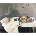 thumbnail image 2 of Cezanne, Paul 31x26 Black Ornate Wood Framed with Double Matting Museum Art Print Titled - Plate of Peaches, 2 of 4