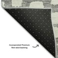 thumbnail image 7 of HomeRoots 663357 8 x 10 ft. Gray & Ivory Cobblestone Washable Machine Made Rectangle Area Rug with UV Protection, 7 of 7