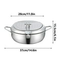 thumbnail image 3 of Daolelai Stainless Steel Frying Pan, 3 of 8