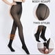 thumbnail image 4 of Fleece Lined Tights Women Winter Sheer Warm Pantyhose Footless Tights Fake, 4 of 5