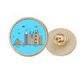 thumbnail image 1 of Business City Center Broche de oro metálico circular, 1 of 3