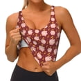 thumbnail image 3 of Balery Cute Pig with Coins Sujetadores deportivos con espalda cruzada para mujer, acolchados, sin costuras, de alto impacto, ideales para yoga, gimnasio, entrenamiento y fitness.-Small, 3 of 8