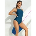 thumbnail image 5 of BeautyIn Women's One Piece Swimsuit High Neck Tummy Control Monokini Bathing Suits, 5 of 6