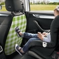 thumbnail image 5 of White green plaid Mats Back Seat Protectors, Car Seat Protector Vehicle Organizers Waterproof Cover Back Seat Cover for Kids with 3 Storage Pockets 2 Pack, 5 of 5