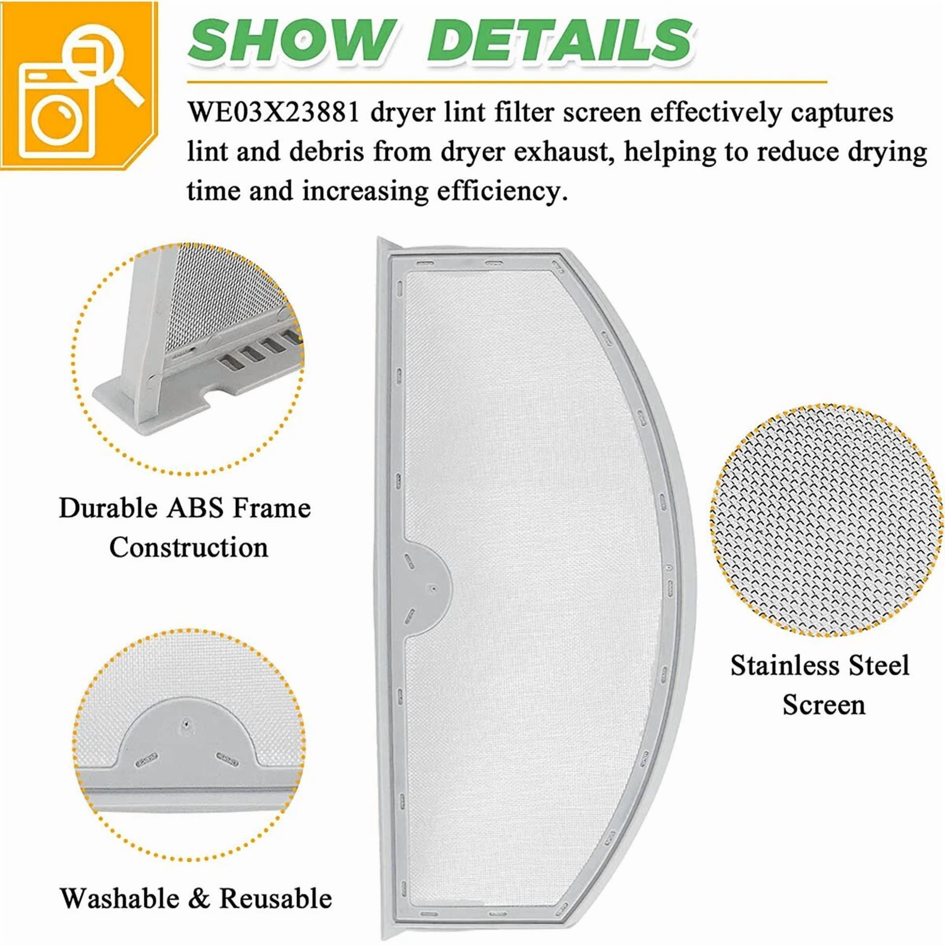 CIRCLE- We03X23881 Dryer Lint Screen Filter For Hotpoint Htx24Gask0Ww, Htx24Eask0Ws