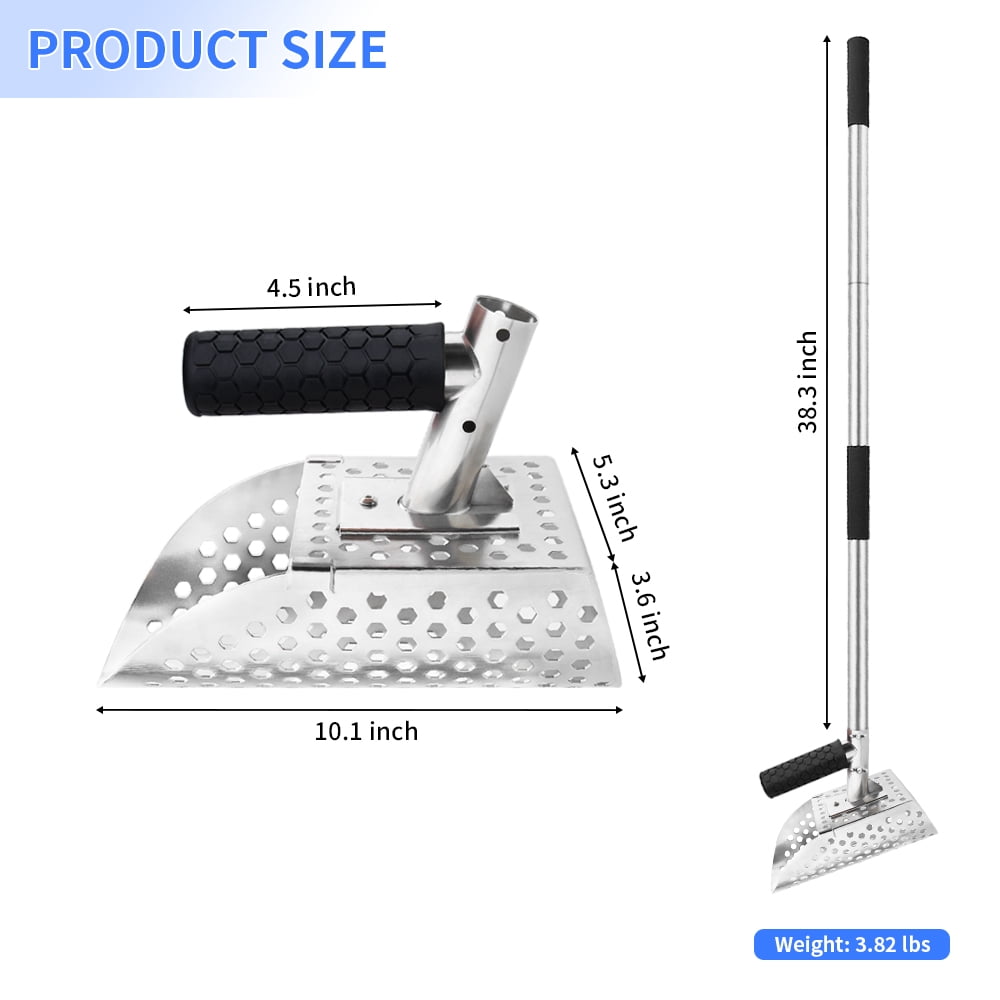 Heavy Duty Sand Scoop for Metal Detecting - Beach Screen Treasure Hunts, Sand Shovels, Metal Detector Detection Accessories, and Digging Tools