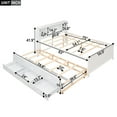 thumbnail image 5 of Harper & Bright Designs Full Size Platform Bed with Trundle, Storage Platform Bed with 3 Drawers and Storage Headboard, USB Ports and Plug, Wood Platform Bed with Bookcase, White, 5 of 15