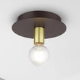 thumbnail image 5 of 45871-07 Livex Lighting Hillview - 1 Light Flush Mount in Contemporary Style - 8 Inches wide by 3.75 Inches high-Bronze Finish, 5 of 7