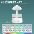 thumbnail image 3 of Rain Cloud Humidifier Ultrasonic Mist Maker Fog Generator Aroma Lamp for Oils Diffuser for Home Power 5V 2A no Rechargeable (White), 3 of 7