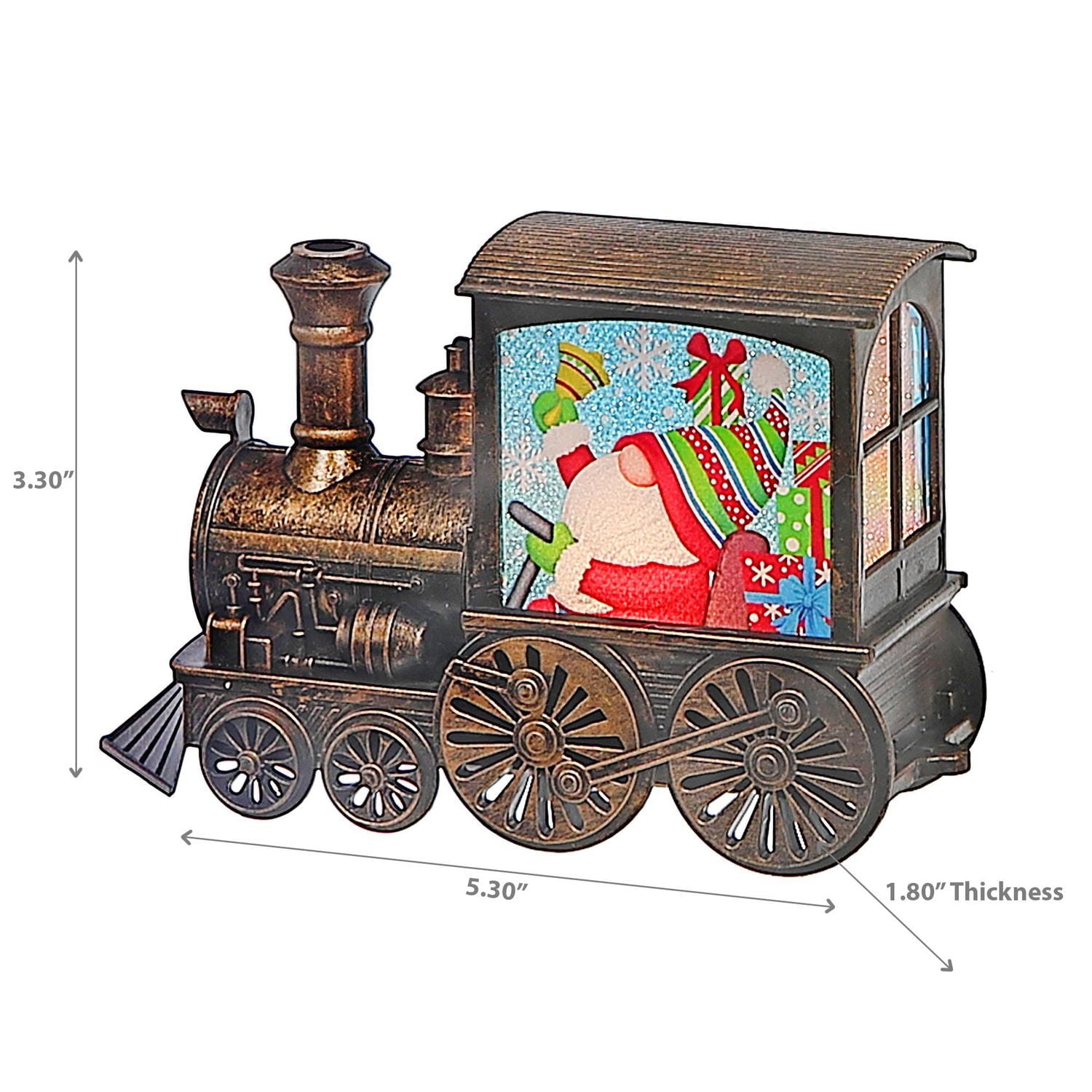 Led Gnome On Train Decor