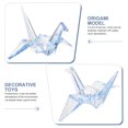 thumbnail image 2 of Sky-blue Acrylic Origami Crane Model Decoration for Table Top Perfect Kids Birthday Gift, 2 of 8
