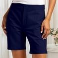 thumbnail image 2 of Bermuda Shorts for Women Mid Rise Stretch Golf Shorts Causal Pull On Comfort Hiking Shorts with Pockets, M, 2 of 5