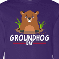 thumbnail image 4 of Inktastic Groundhog Day with Cute Groundhog Illustration Long Sleeve T-Shirt, 4 of 5