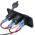 thumbnail image 3 of Adaptador de cargador de coche 5V 2.1A +1A Toma de corriente de coche a prueba de agua para iPad Smart Phone Likrtyny Accesorios para autos y motos, 3 of 4