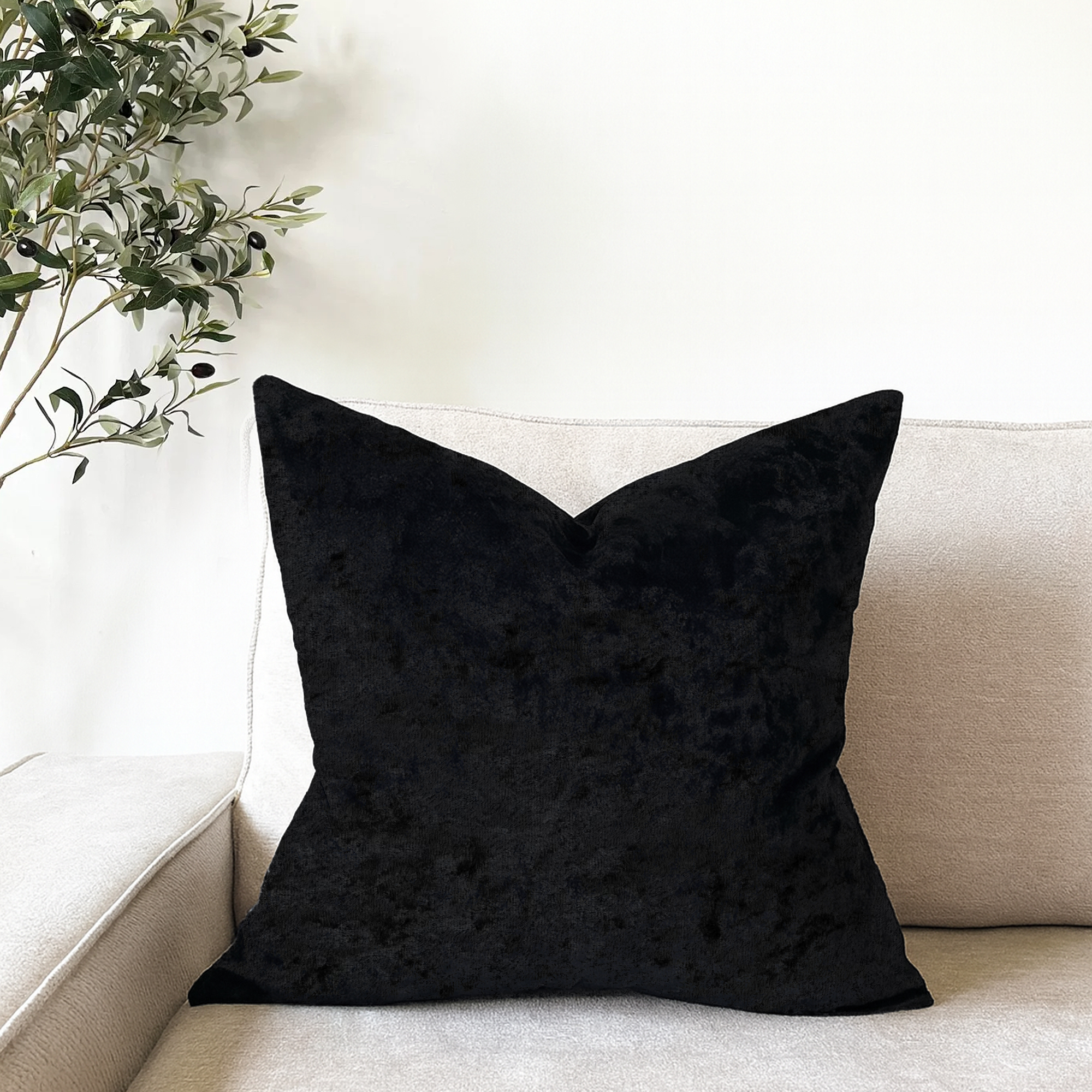 Hello Hobby Crushed Panne Sewing & Craft Fabric, Black, 2 Yards, 58 in Wide, 100% Polyester