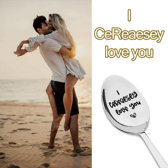 Funny I Cerealsly Love You Spoon Gifts for Husband Wife Anniversary Wedding Gifts for Girlfriend Boyfriend Birthday Valentines Day Gift for Couples Engraved Cereal Spoon for Cereal Lovers Gifts
