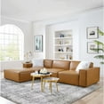 thumbnail image 3 of Modway Restore 4-Piece Vegan Leather Sectional Sofa in Tan, 3 of 14
