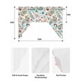 thumbnail image 5 of Boho Flower Swag Valances for Windows, Small Curtains Drapes, Spring Watercolor Paisley Floral Leaf Plant Kitchen Window Curtains Over Sink Window Treatment Valance for Bedroom/Bathroom 56"x36", 5 of 5