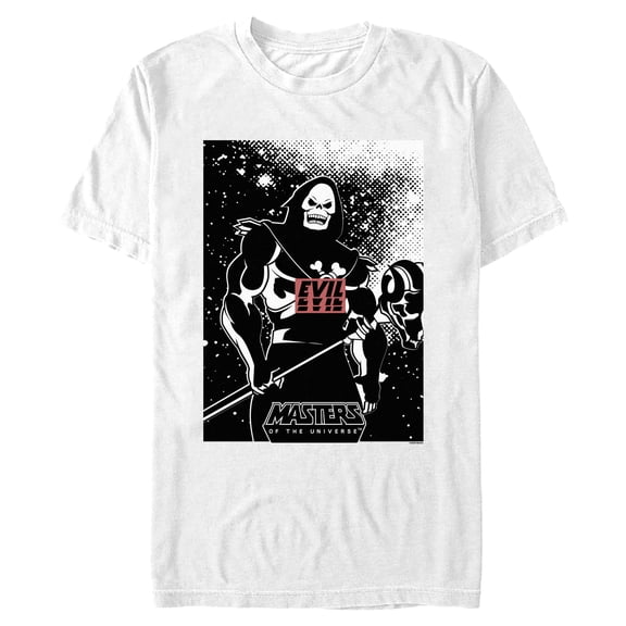 Mens Masters of the Universe Evil Skeletor Monochrome Poster T Shirt