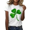 thumbnail image 2 of Baqcunre T Shirts for Women,Casual St. Patrick's Day Print Top Short Sleeve Round Neck T-shirt Top,St. Patrick's Day Shirts for Women Womens Tops,Graphic Tees for Women White S-XXL, 2 of 7