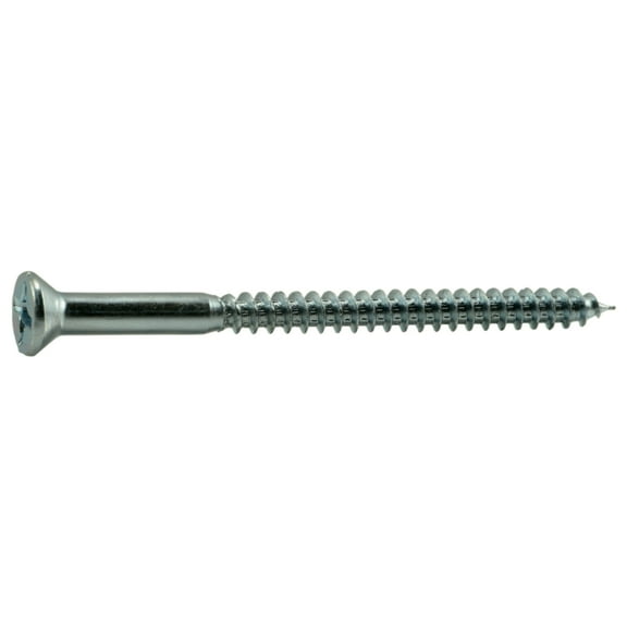 #10 x 2-3/4" Zinc Plated Steel Phillips Flat Head Wood Screws (50 pcs.)