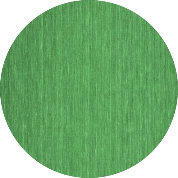 Ahgly Company Indoor Round Abstract Emerald Green Contemporary Area Rugs, 6' Round