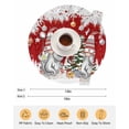 thumbnail image 6 of 13 Inch Round Placemats Set of 6, Red Gnomes Christmas Non Slip Heat Insulation PP Table Mats, Snowflake Xmas Tree Gifts Winter Washable Place Mats for Kitchen Dining Party Table Decor, 6 of 7